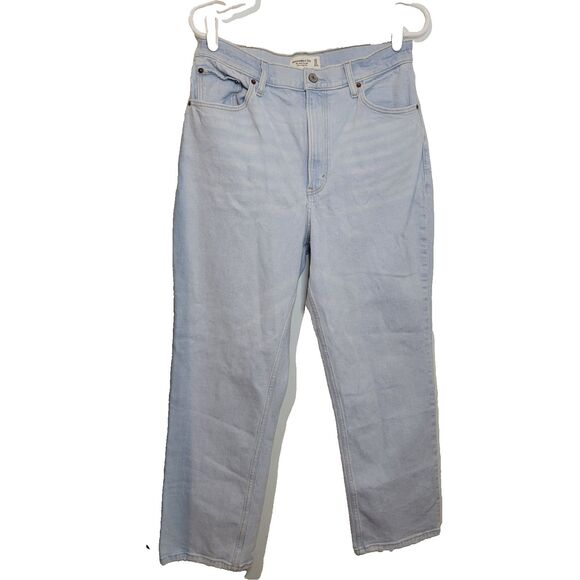 Abercrombie & Fitch Curve Love Women’s Ultra High-Rise Ankle Straight Jeans sz30 - Picture 1 of 8